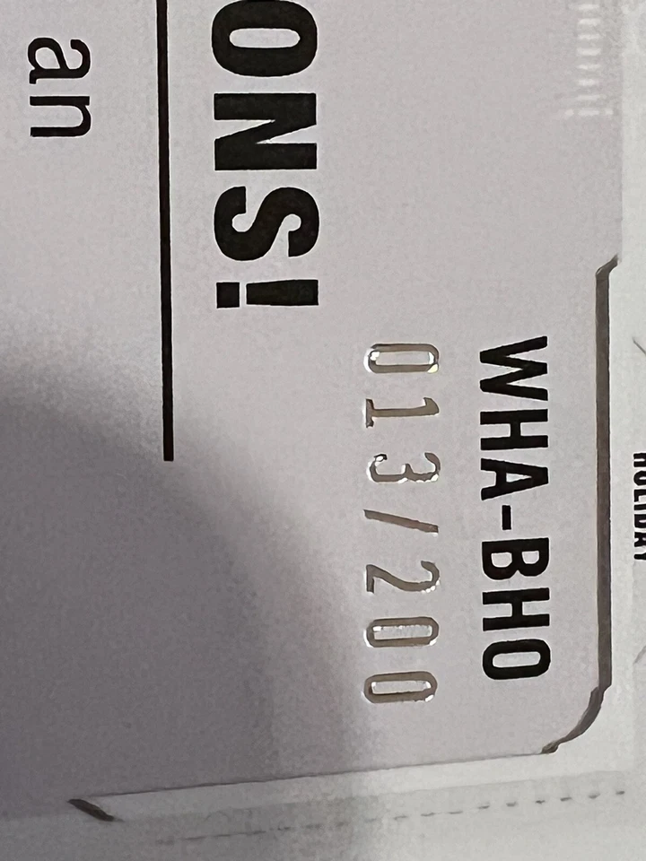 2021 Topps Holiday Auto #WHA-BHO Brent Honeywell Jr. RC Rookie Card SN 013/200💎 - Image 3 of 4