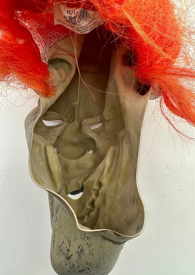 Creepy Evil Scary Halloween Clown Mask Rubber Latex Horror - Image 4 of 4