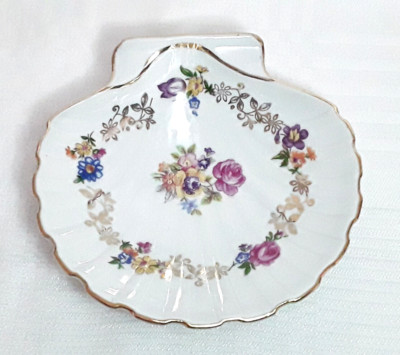 Vintage Martinroda Porzellan Jakobsmuschel Muschelschale - Schmuckschale