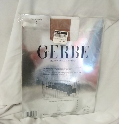 Gerbe Paris Stay-up hosiery sheer mat Thigh-Highs floral lace stocking -France - 第 4/4 張圖片