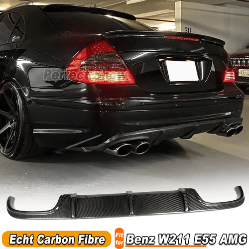 Per Mercedes Classe E W211 E55 AMG Diffusore Posteriore Carbonio Paraurti Posteriore  - Foto 1 di 11