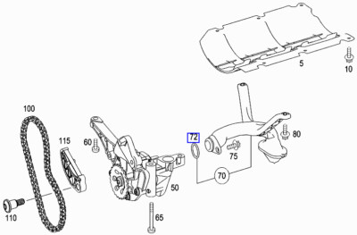 Mercedes OM642 M272 M273 Engine Seal O-Ring Gasket A0139972345 New  