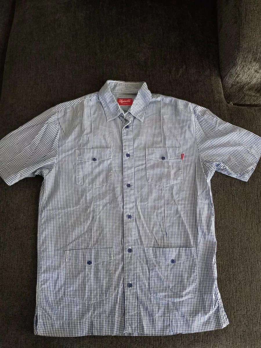 Vintage Supreme plaid Button Up Shirt Size Small