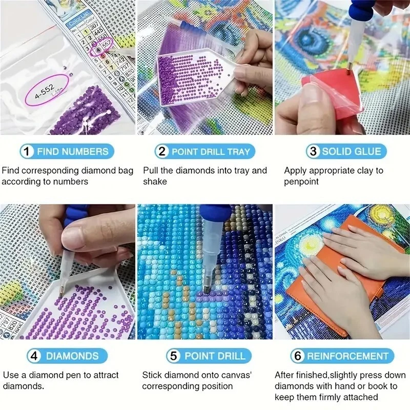 Kit de pintura de diamantes 5D 20X20cm Zodiaco colorido Foto 2 de 4