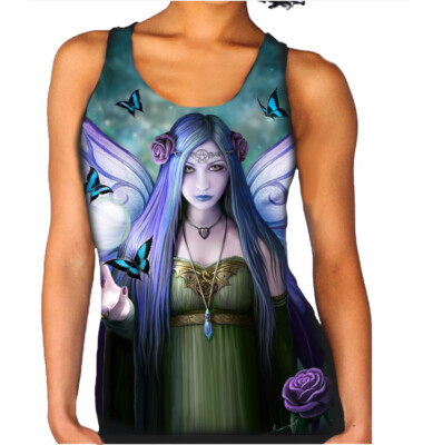 MYSTIC AURA - Official Anne Stokes Merchandise Womens Vest Top Sizes S - 5XL