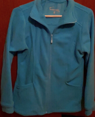 Turquoise Uniform Advantage Butter-soft Fleece Scrub Jacket Women’s Small 