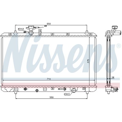 NISSENS 60442 Radiatore, Raffreddamento Motore conveniente