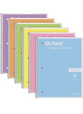 Spiral Notebook 6 Pack, 1 Subject, College Ruled Paper, 8 x 10-1/2 Inch, Past...