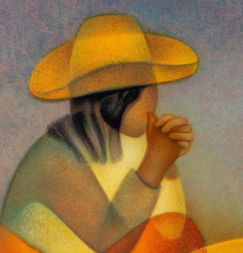 Louis TOFFOLI : La Marchande de chapeaux - Lithographie originale signée - Imagen 2 de 4
