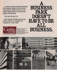 1985 Vintage Print Ad Griffin Center A Business Park Doesn't Have to be all