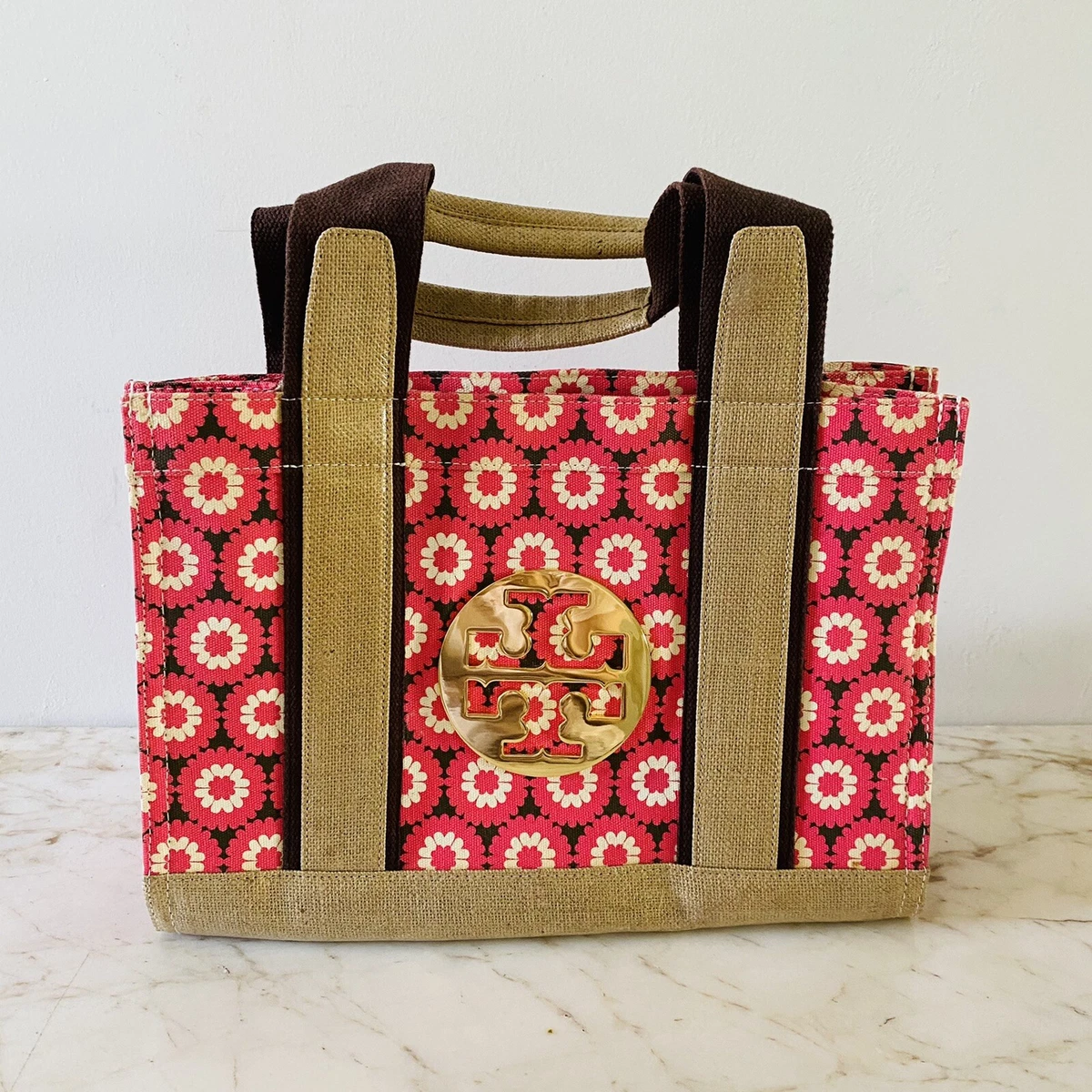 Tory Burch Small Logo Canvas Tote Bag