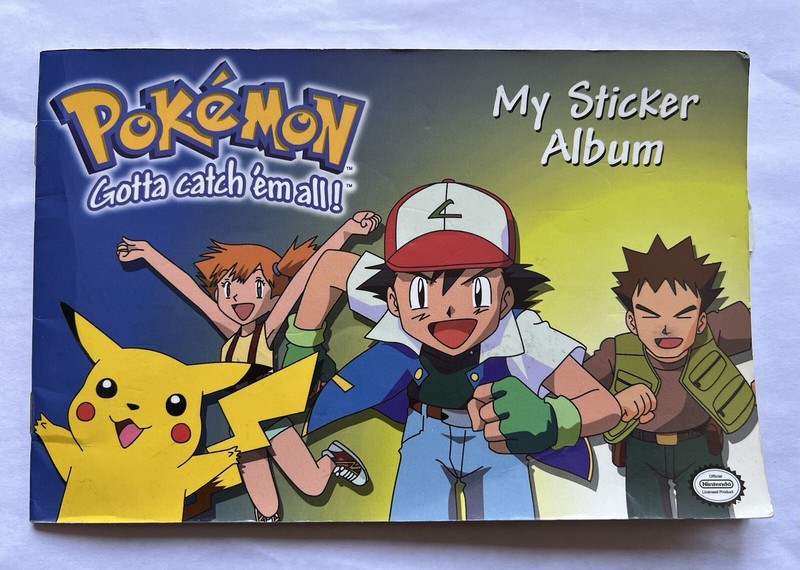 1999 Pokemon Artbox My Sticker Album With Stickers Inside Vintage