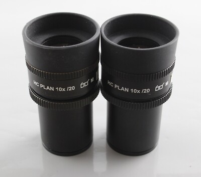 Pair Leica HC Plan 10x 20 M Microscope Eyepiece 507802 507801