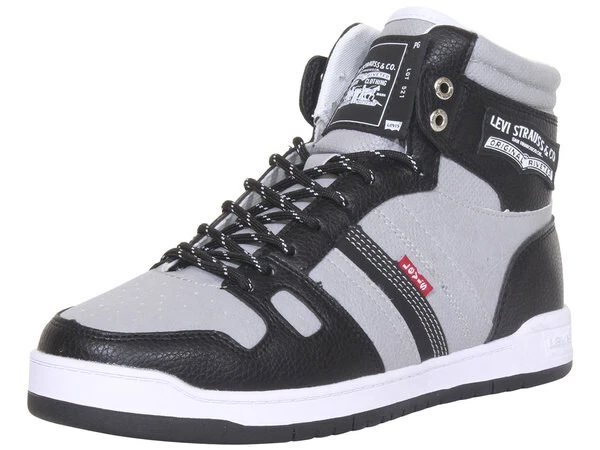 LEVIS 521 BB HI PEBBLED UL LACE TRAINER SNEAKER MEN SHOES BLACK
