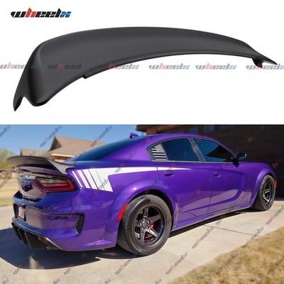 For 15-23 Dodge Charger Hellcat Redeye Style Matte Black Trunk Spoiler Wing