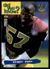 1995 Collector's Choice Players Club Ken Harvey Washington Redskins #49