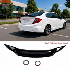 For 2012-15 Honda Civic 4dr Sedan Rs Style Glossy Black Trunk Spoiler High Kick For 2012-15 Honda Civic 4dr Sedan Rs Style Glossy Black Trunk Spoiler High Kick