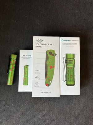 Olight Zombi Green BNIB Mettle 2, Warrior Nano, i3T2 And i3 EOS