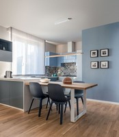 LED HäNgelampe Esstisch Holz Weiß L:130 Cm 3000 K Dimmbar Pendelleuchte KüChe