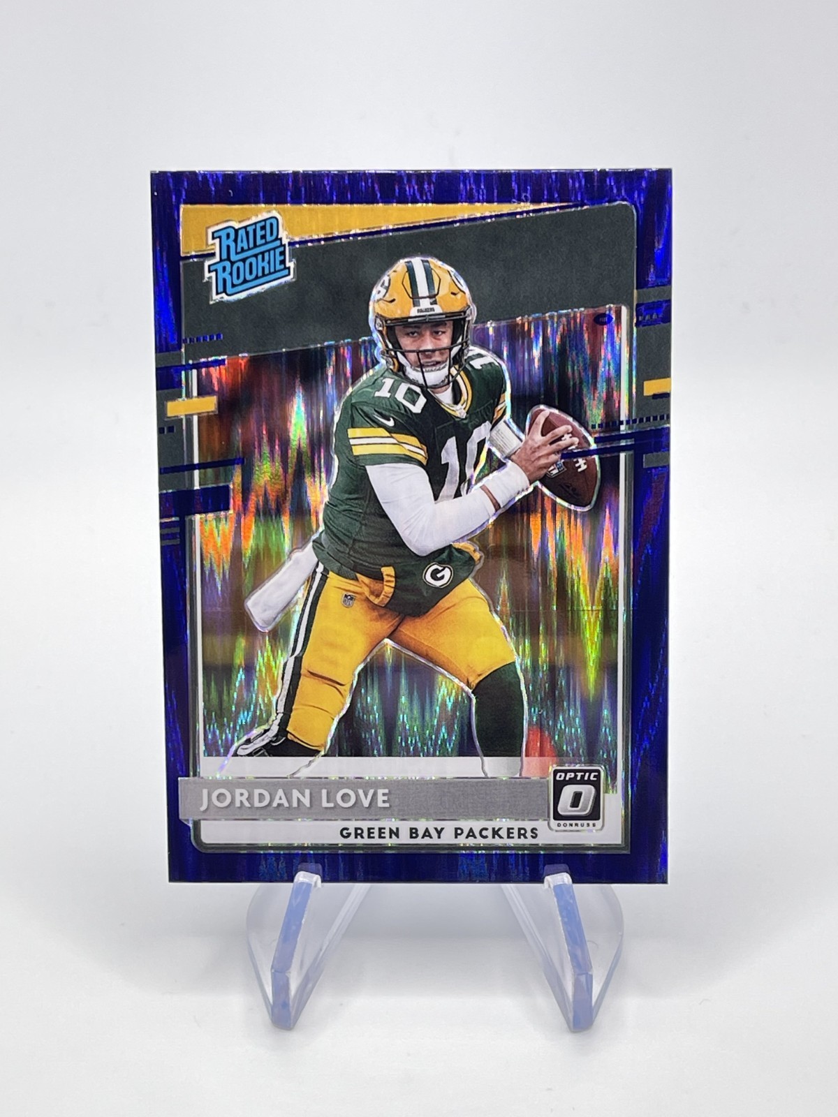2020 Donruss Optic Jordan Love Purple Shock Prizm Rookie RC #154 Packers
