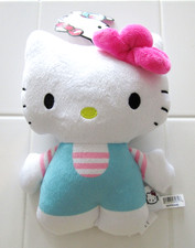 Sanrio Hello Kitty 8" Peluche Mascota Juguete Gato Perro Chirrido Rosa Arco Relleno Nuevo con Etiquetas