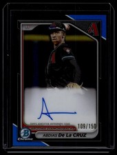 2024 Bowman Chrome #CPA-ADL Abdias De La Cruz Prospect Auto Blue Ref #/150