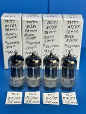 QUAD 1950s BLACK PLATE D GETTER TUNG SOL  JTL 5687 TUBES OVER 100%