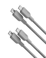 USB C to USB C Cable, Type C Fast Charging Cord 2-Pack 3 ft Gray