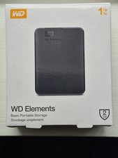 WD Elements 1TB Portable External Hard Drive HDD USB 3.0 WDBUZG0010BBK Open Box