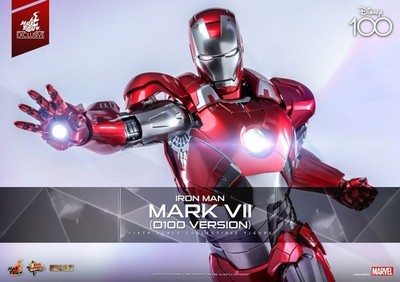Hot Toys Iron Man D100 DS100 Disney 100 Mark 7 VII MMS696 D54 1/6 NEU RAR