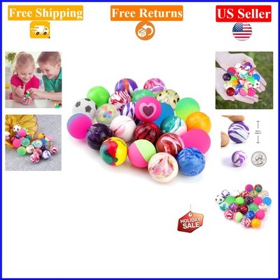 24 Pack Small 25mm Rubber Bouncy Balls for Kids & Pets, Party & Classroom Decor