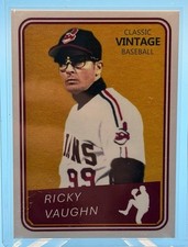 Ricky Vaughn ! Vintage Baseball ! Custom ! Fan Art ! !🔥🔥 Indians !