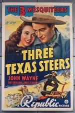 THREE TEXAS STEERS (1939) 31929 Movie Poster  John Wayne  Ray Corrigan  Max Terh