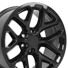 4pcs 5668 Black 20x9 Snowflake Rims 6x139.7 24et Fits Chevy Gmc Cadillac