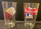 2 Vintage 1998 & 2003 Budweiser & New York Yankees Pint Beer Glasses 16oz — photo 2