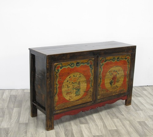 Hand Painted Mongolia Sideboard 4 - Picture 6 of 12