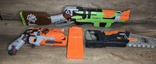 Nerf Zombie Strike SlingFire Blaster, Chainsaw, 12 Round Magazine  Hammershot