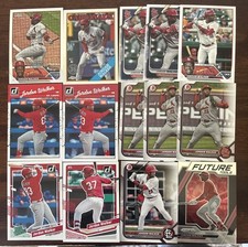 Jordan Walker RC Rookie Prospect Topps Bowman Chrome 14 Card LOT Refractor