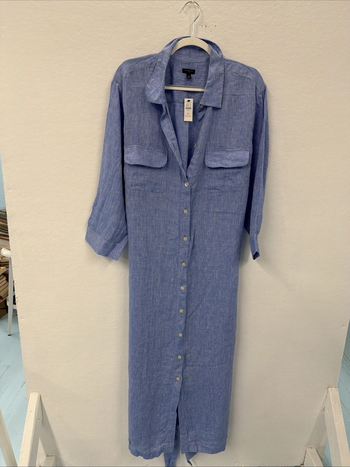 Talbots Linen Shirt Dress. New