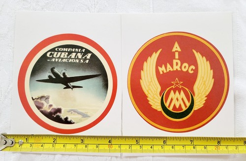 Lot of 20 Vintage Airlines Travel Suitcase Stickers Labels - Picture 2 of 11