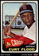 1965 Topps #415 Curt Flood Cardinals 3 - VG