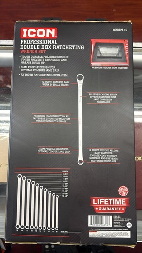 Icon Double Box Long Ratcheting Icon WRDBM-10 Metric Double Box Ratcheting Wrench (10 Pc) NEW | eBay