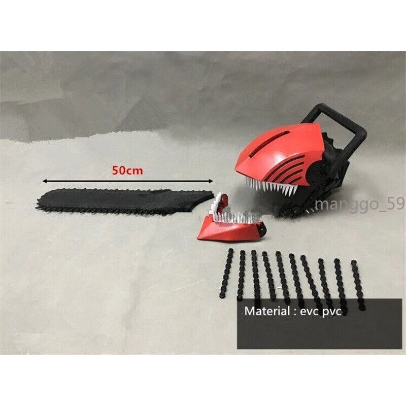 Chainsaw Man Pochita Man Cosplay PVC Helmet Mask Handsaw Halloween Weapon props - Image 4 of 4