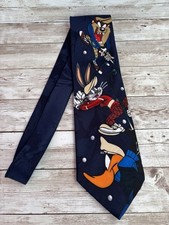 Looney Tunes Golf Men  s Neck Tie Bugs Bunny Daffy Duck Taz