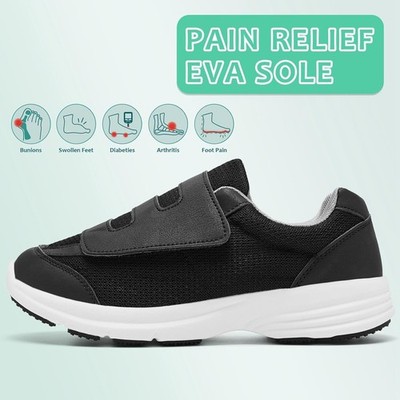 Mens Diabetic Shoe Wide Width size 9  Slippers Sneakers For Elderly Swollen Feet