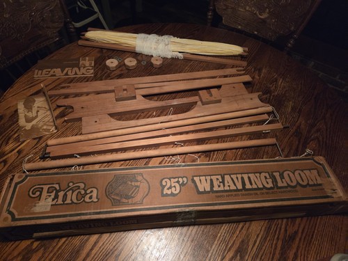 Erica Vintage Circa 1976 25” Weaving Loom Near Complete W/ Instructions