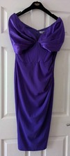 Goddiva Bardot Satin Corset Dress UK12 Wedding Races Party Evening BX1