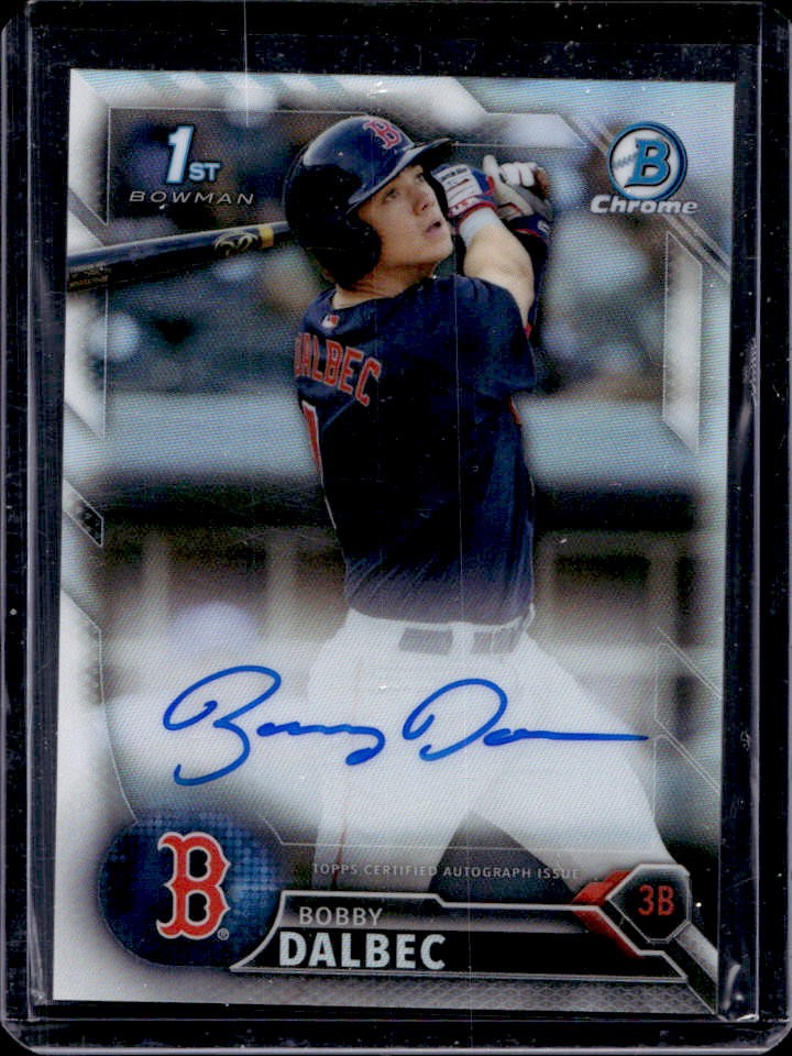 2016 Bowman Draft Bobby Dalbec Chrome Auto 1st Refractor #421/499
