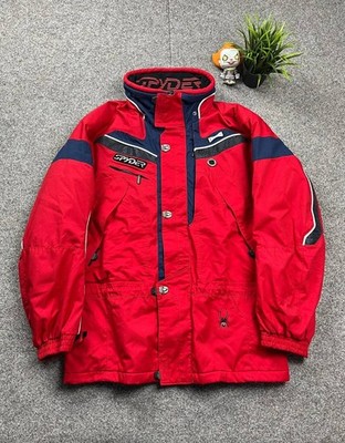 Spyder Vintage Skijacke Rot Blau Tech Y2K