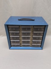 Akro-Mils 15 Drawer Wall Mountable Organizer Storage, Vintage, Metal Body